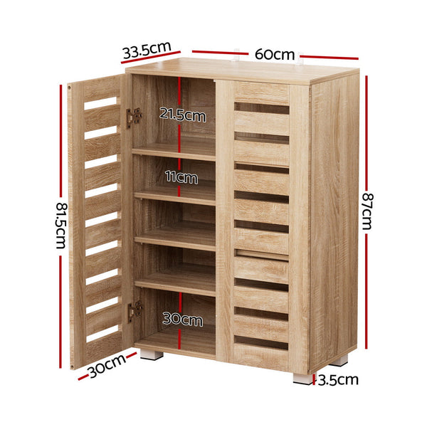 Artiss Shoe Cabinet 20 Pairs 5-tier Wood Alster Artiss