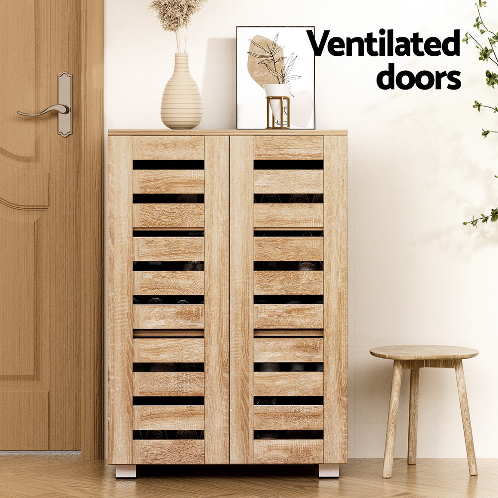 Artiss Shoe Cabinet 20 Pairs 5-tier Wood Alster Artiss