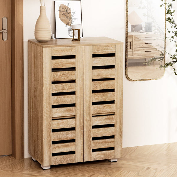 Artiss Shoe Cabinet 20 Pairs 5-tier Wood Alster Artiss