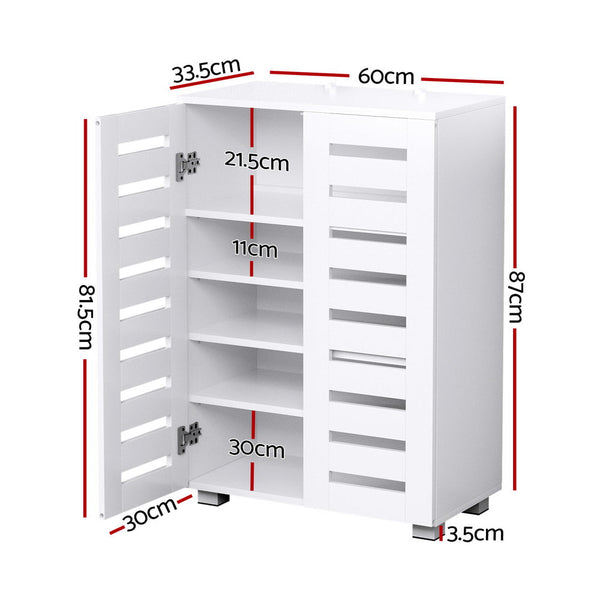 Artiss Shoe Cabinet 20 Pairs 5-tier White Alster Artiss
