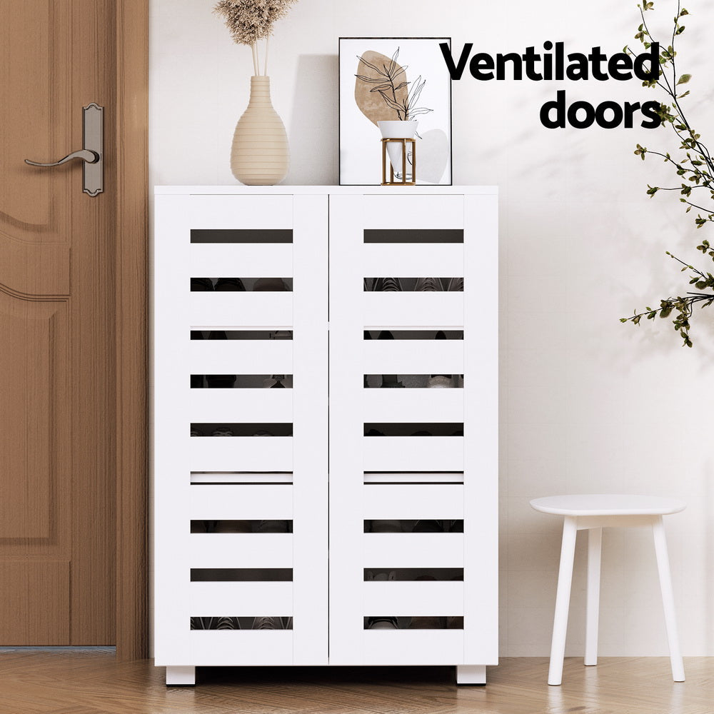 Artiss Shoe Cabinet 20 Pairs 5-tier White Alster Artiss