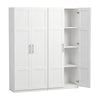 Artiss 2x Buffet Sideboard Cabinet Pantry Hutch Kitchen Storage Organiser White
