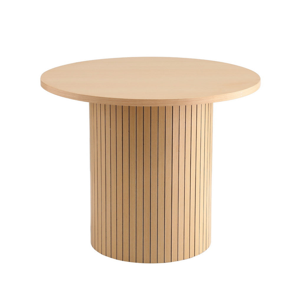 Artiss Coffee Table Round Fluted Artiss