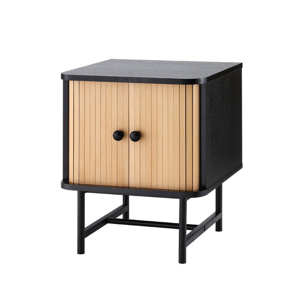 Artiss Bedside Table with Sliding Doors BORIS Artiss
