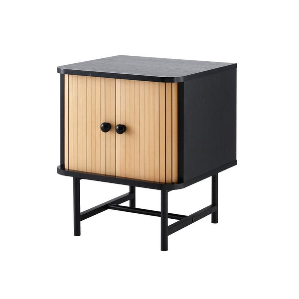 Artiss Bedside Table with Sliding Doors BORIS Artiss