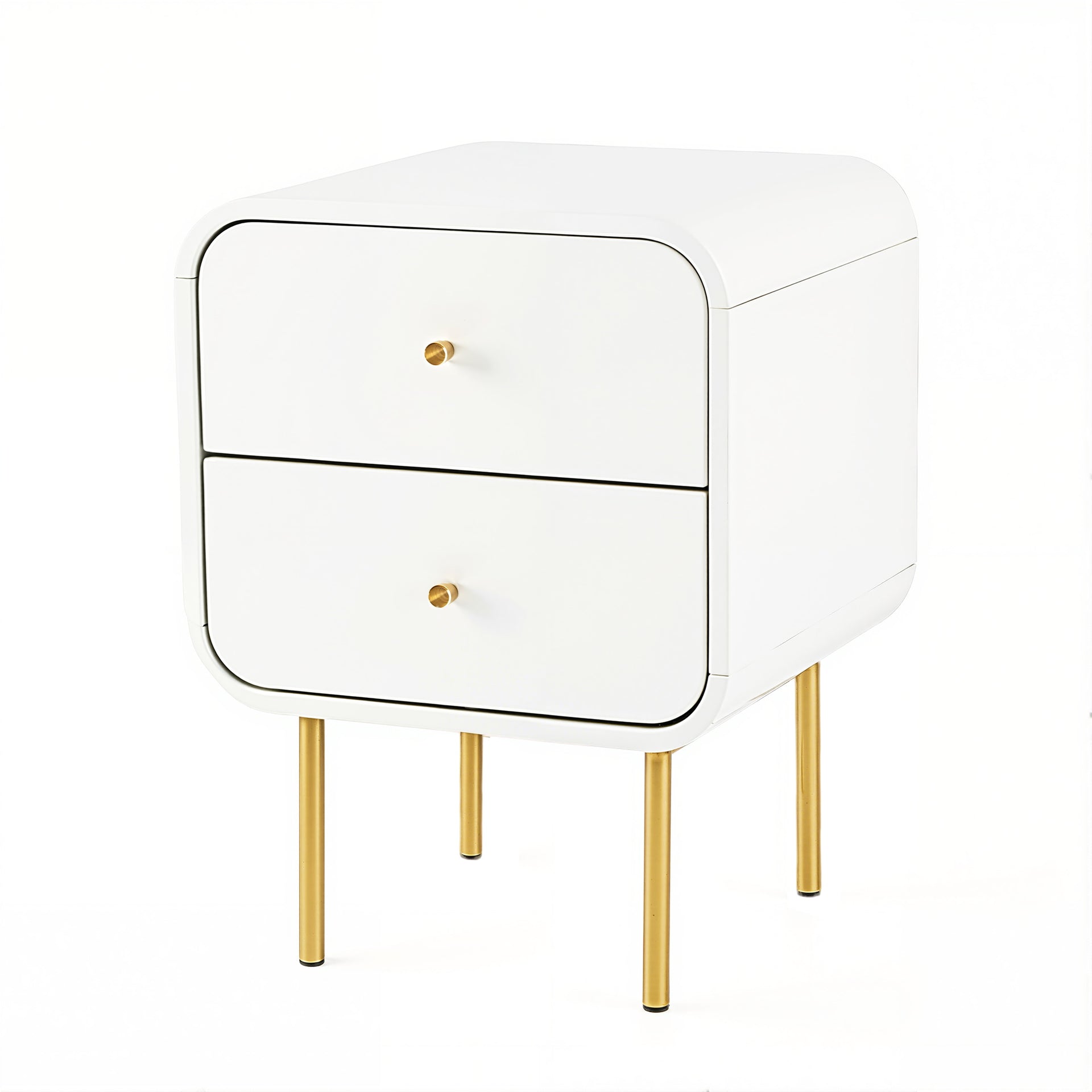Artiss Bedside Table 2 Drawers Side End Table Nightstand White Awezingly