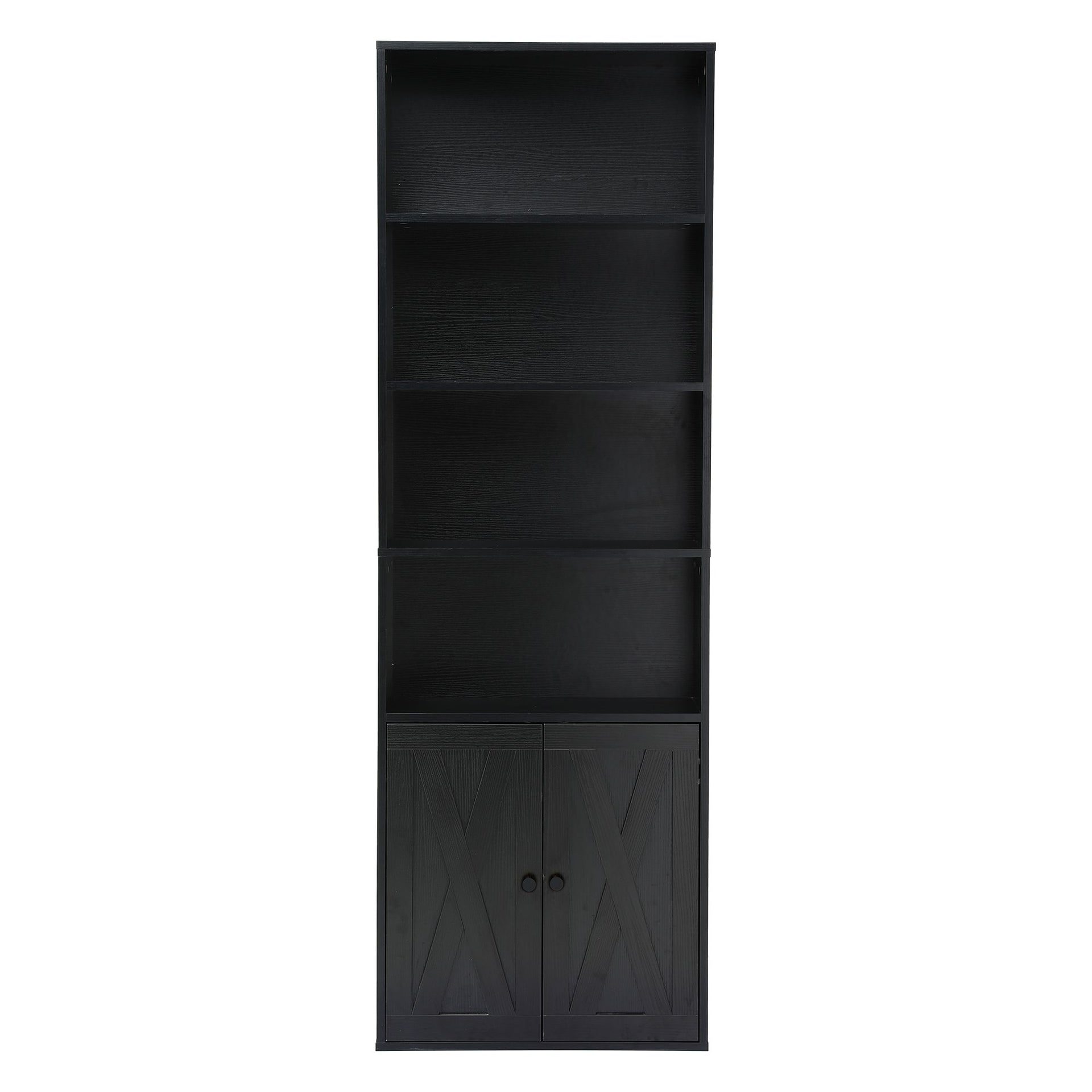 Artiss 6-Tier Bookshelf Display Cabinet Storage Black Awezingly
