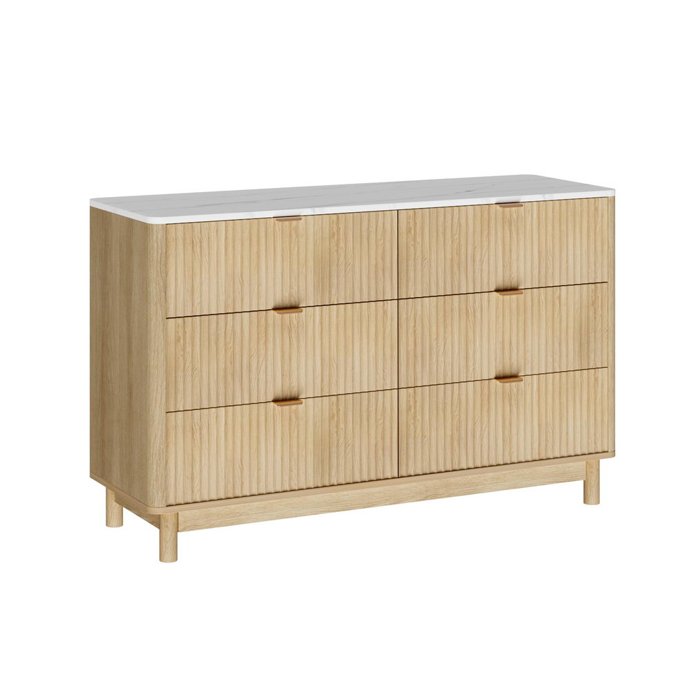 Artiss 6 Chest of Drawers Dresser Table Pine Awezingly