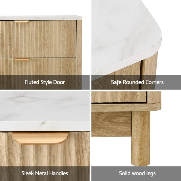 Artiss 6 Chest of Drawers Dresser Table Pine Awezingly