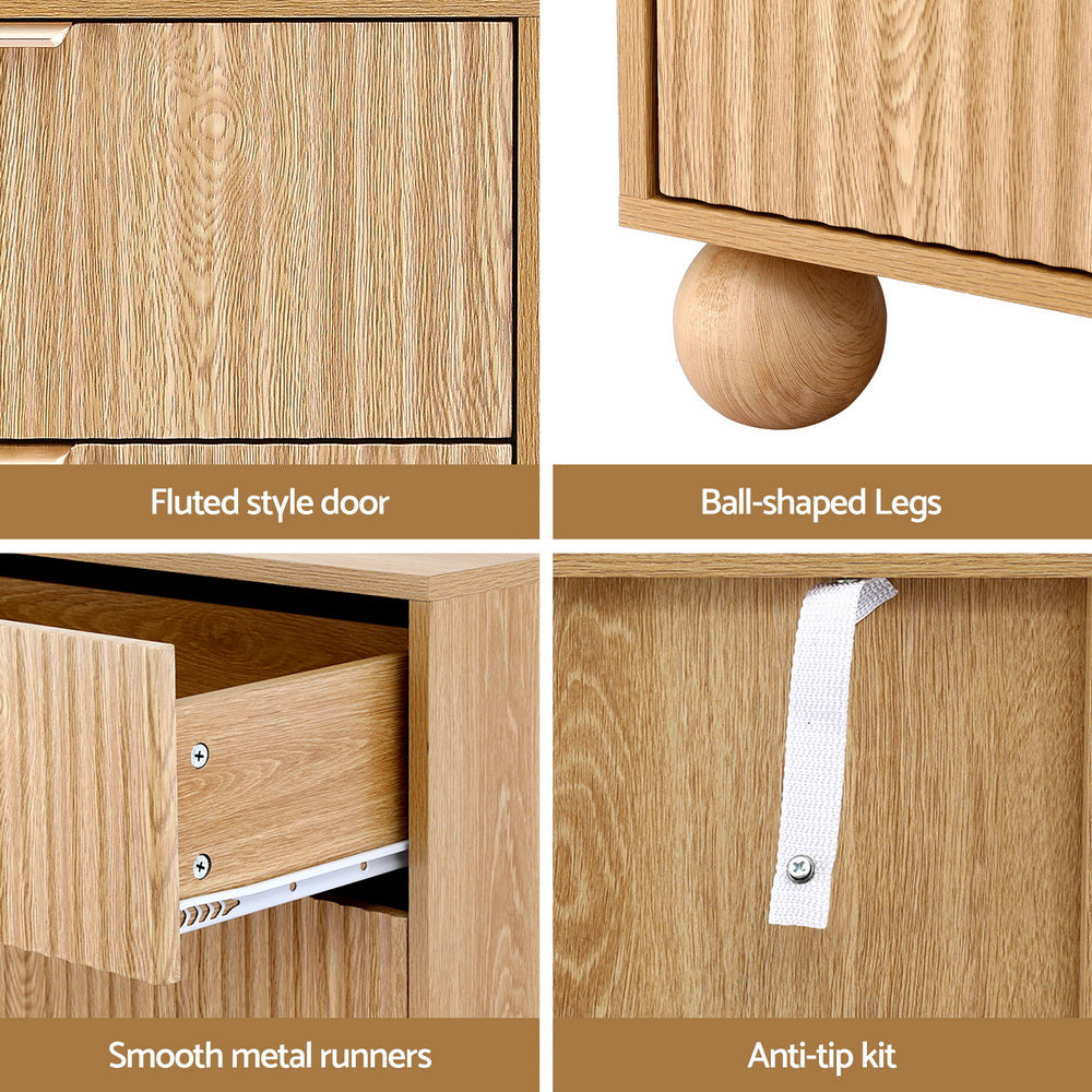 Artiss 4 Chest of Drawers Dresser Tallboy Pine Awezingly