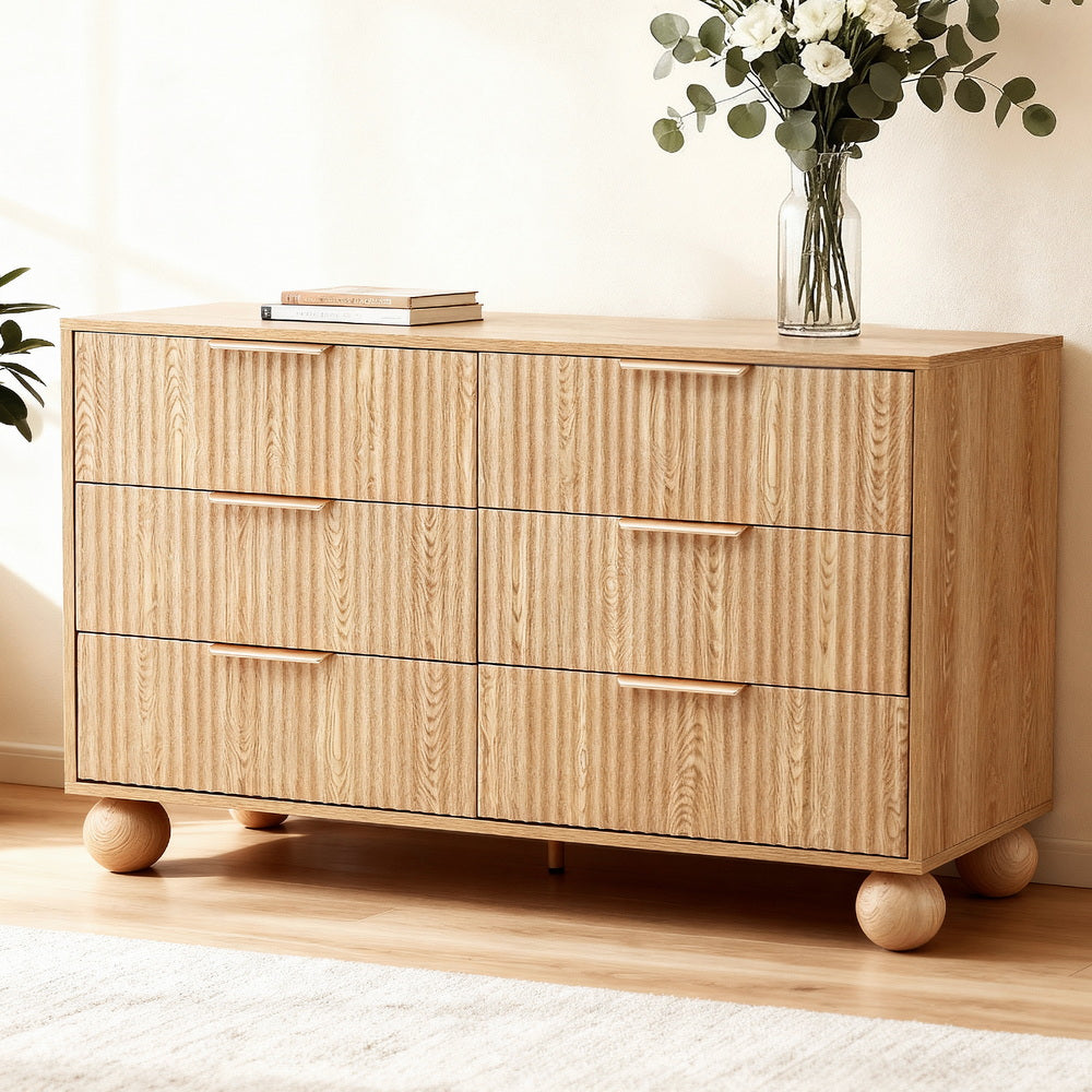 Artiss 6 Chest of Drawers Dresser Tallboy Pine Awezingly