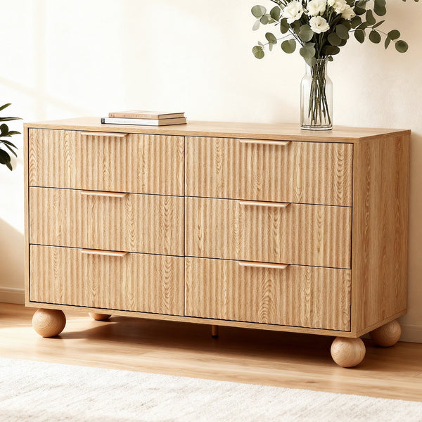 Artiss 6 Chest of Drawers Dresser Tallboy Pine Awezingly