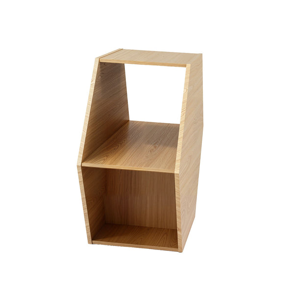 Artiss Coffee Table Hexagonal Center Table with Open Storage 2-Way Display Side Table Wood Awezingly