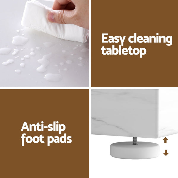 Artiss Console Table Marble Effect White&Gold Artiss