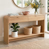 Artiss Console Table Hallway Entryway Storage Drawer Shelf Curved Edge 120CM Pine