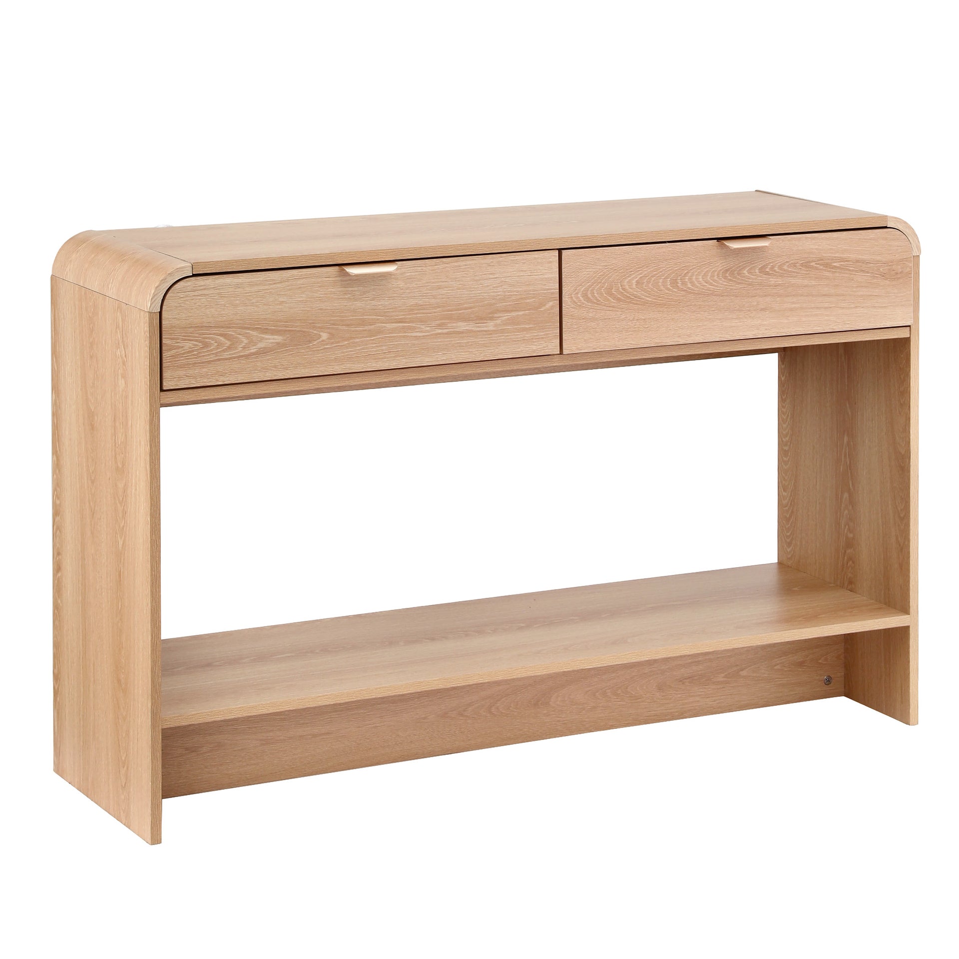 Artiss Console Table Hallway Entryway Storage Drawer Shelf Curved Edge 120CM Pine Awezingly