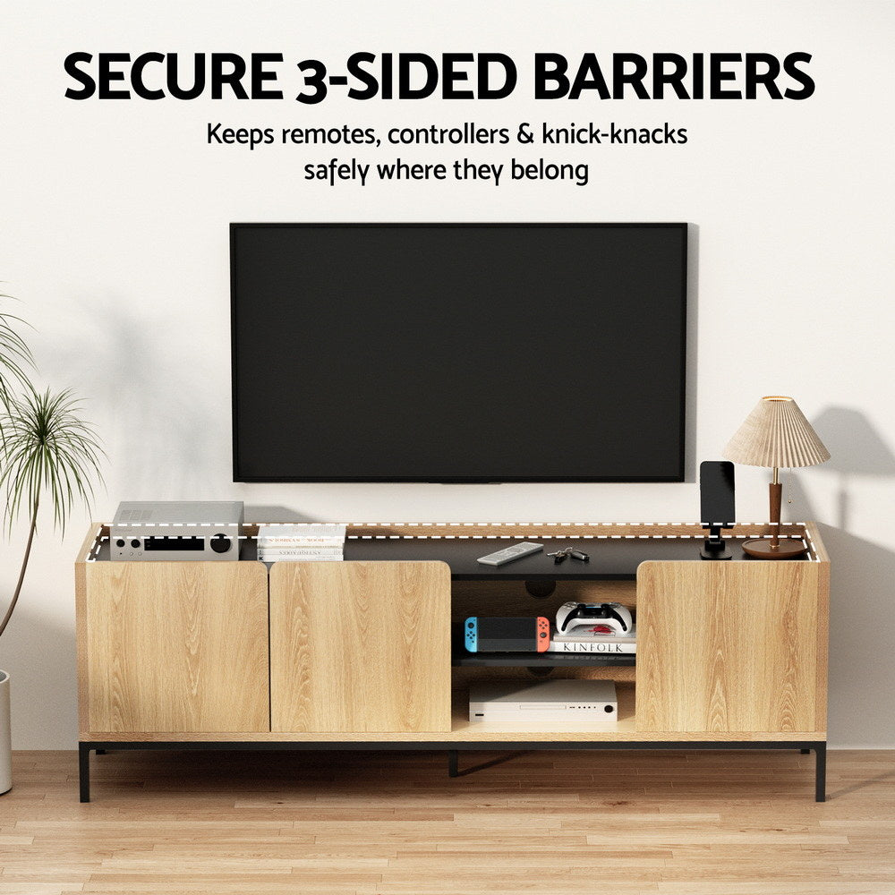 Artiss TV Unit Entertainment Unit Storage Cabinet Shelf 160cm Pine Awezingly