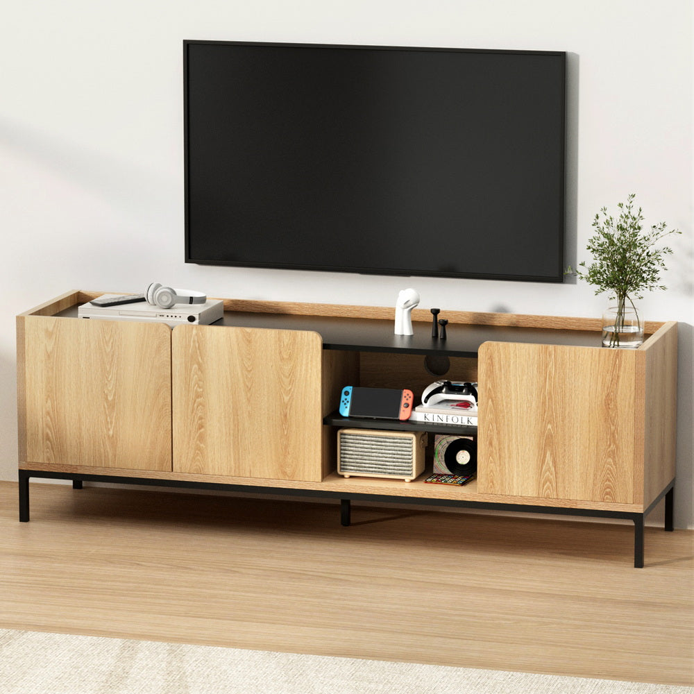 Artiss TV Unit Entertainment Unit Storage Cabinet Shelf 160cm Pine Awezingly