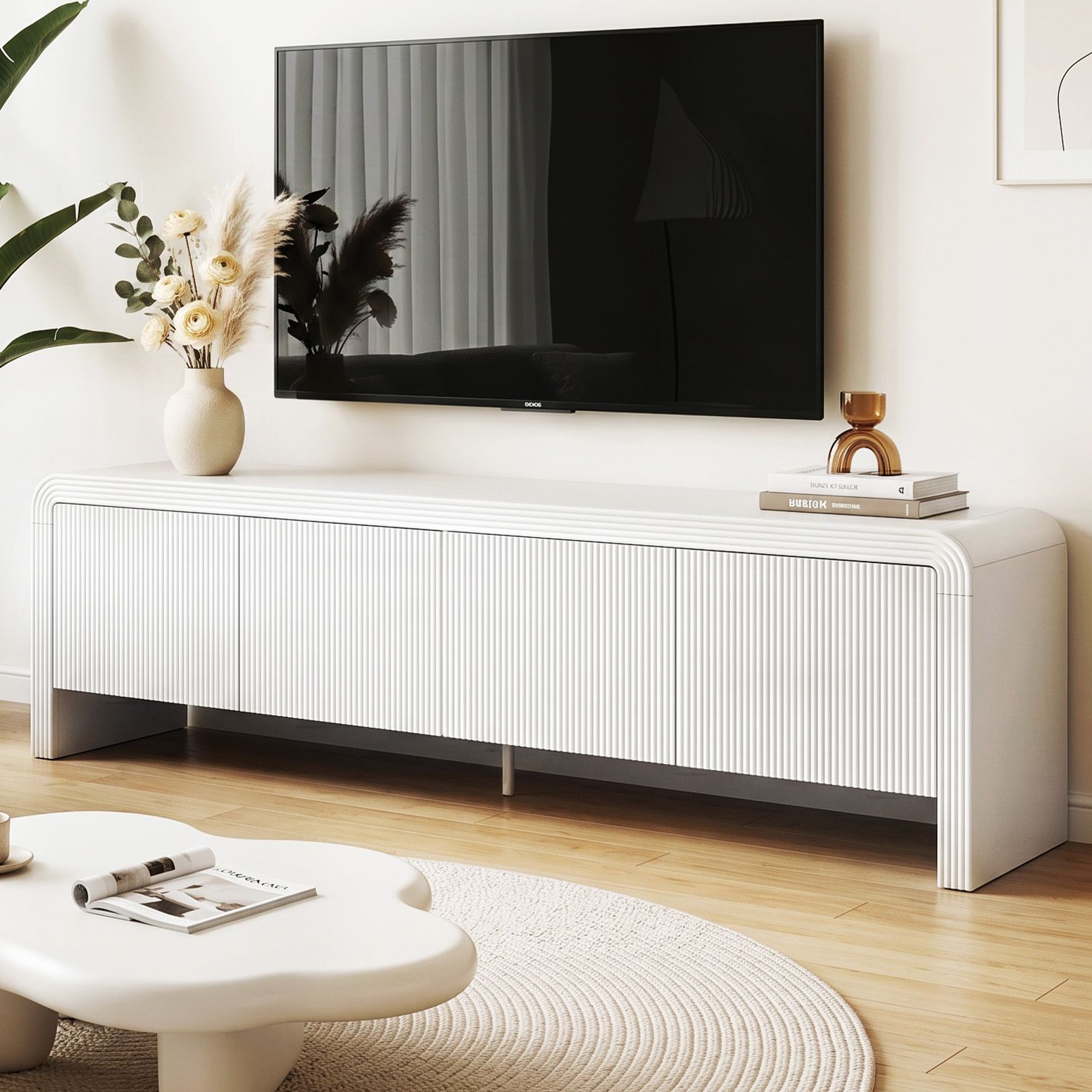 Artiss TV Unit Entertainment Unit Storage Cabinet 180cm White Artiss