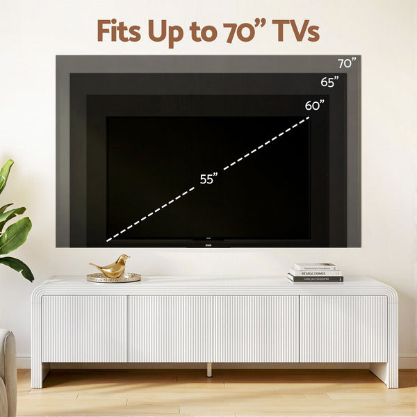Artiss TV Unit Entertainment Unit Storage Cabinet 180cm White Artiss