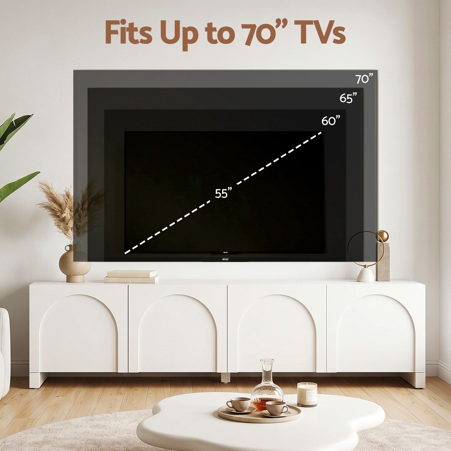 Artiss TV Unit Entertainment Unit Storage Cabinet Adjustable Shelf 180cm White Awezingly