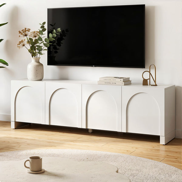 Artiss TV Unit Entertainment Unit Storage Cabinet Adjustable Shelf 180cm White Awezingly