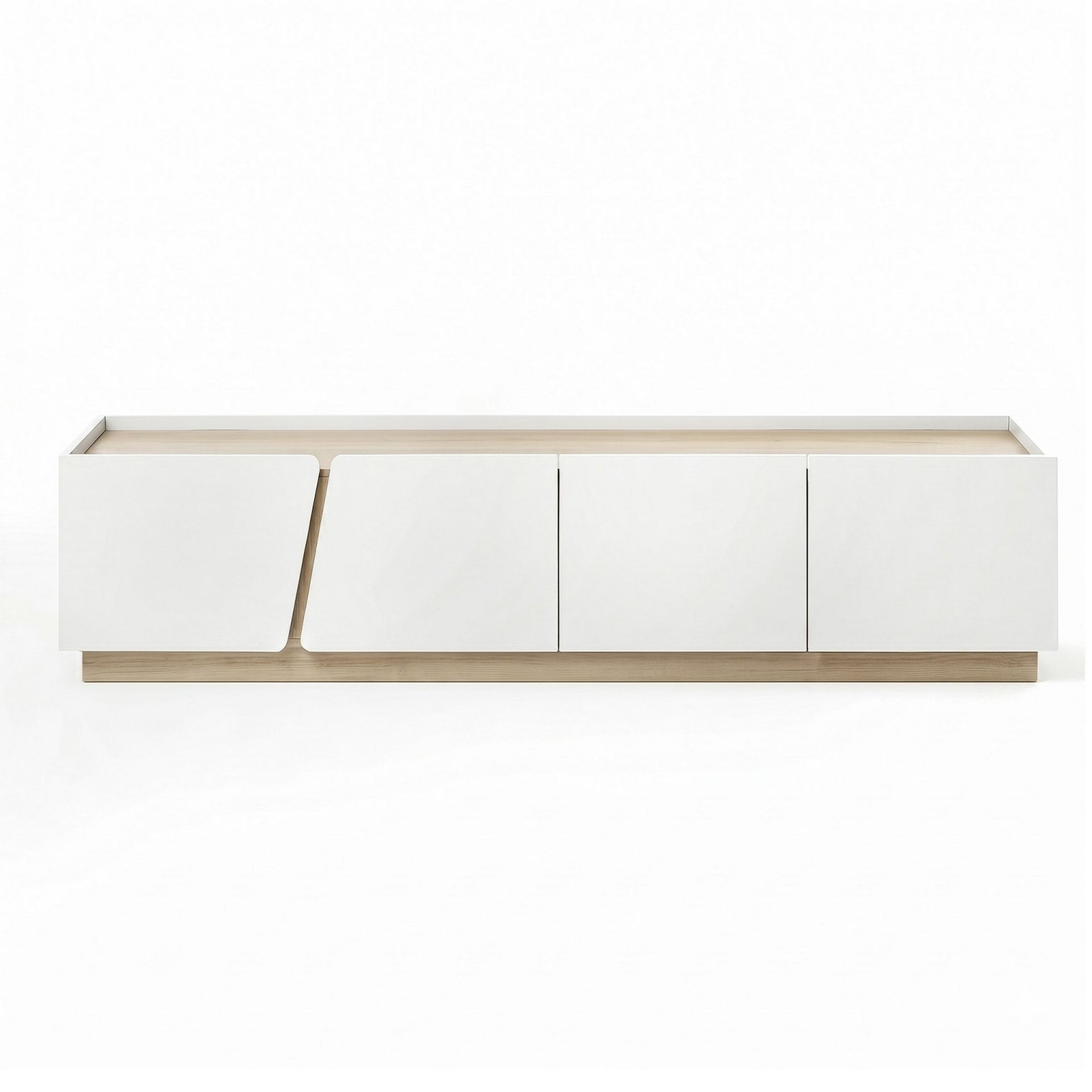 Artiss 180cm TV Unit Storage Cabinet Living Room White & Pine Awezingly