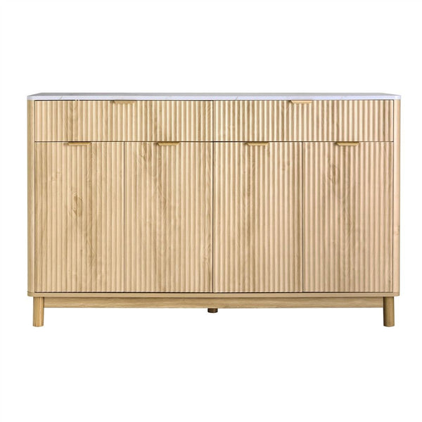 Artiss Buffet Sideboard Cabinet Kitchen Storage Cupboard Marble 2 Drawers Pine Artiss