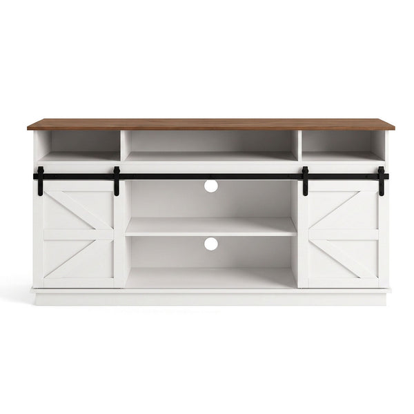 Artiss Buffet Sideboard Cabinet 150cm 3-Tier Kitchen Storage Sliding Doors White Awezingly