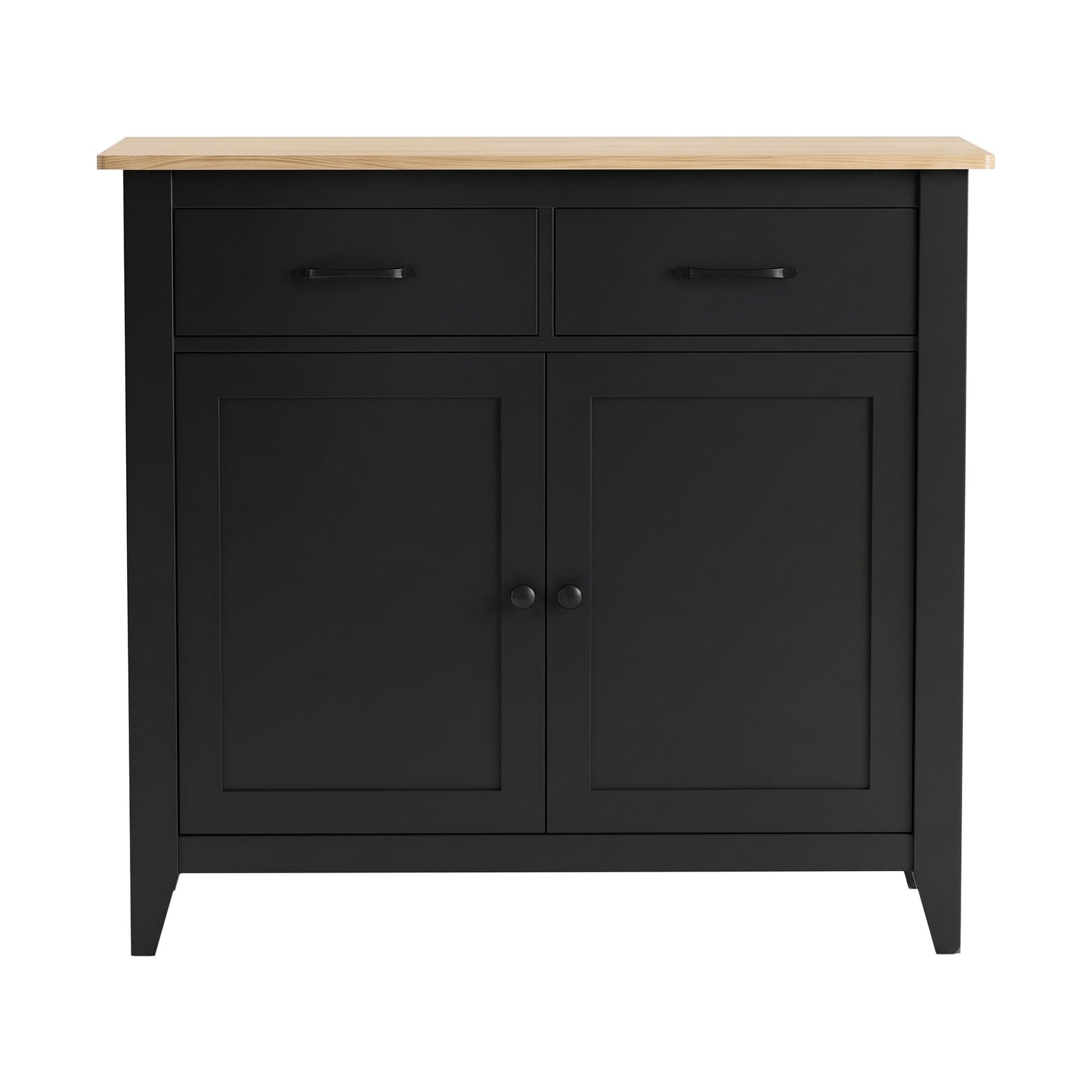 Artiss Buffet Sideboard Cabinet Kitchen Storage Cupboard Pantry 2 Drawers Black Awezingly