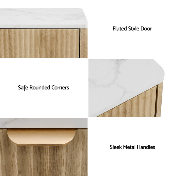 Artiss TV Unit & Chest of Drawers Set Solid Wood Legs Pine Awezingly