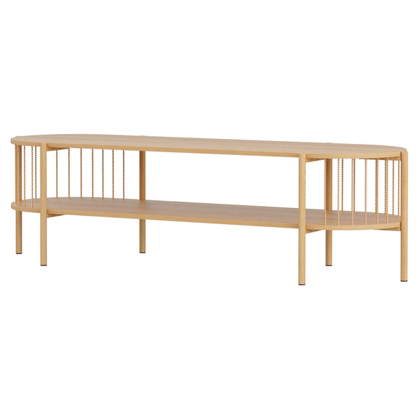 Artiss TV Unit Entertainment Unit Storage Shelf 148cm Pine Artiss