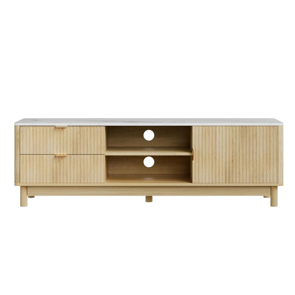 Artiss TV Unit Entertainment Unit Storage Drawer Shelf 150cm Pine Awezingly