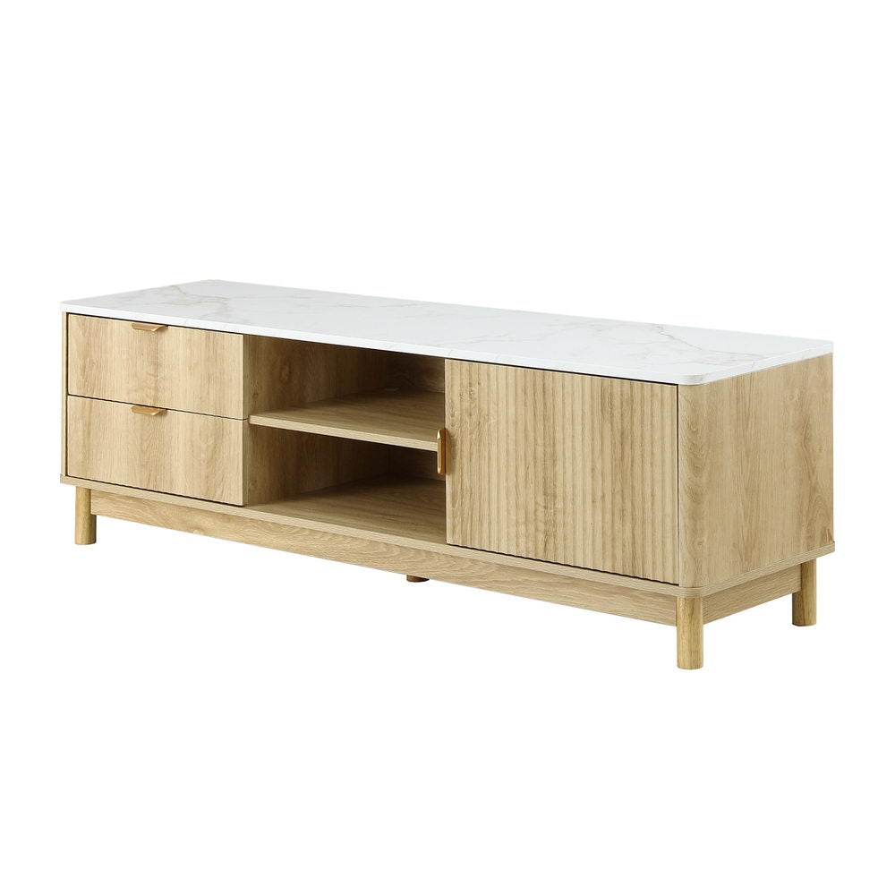 Artiss TV Unit Entertainment Unit Storage Drawer Shelf 150cm Pine Awezingly