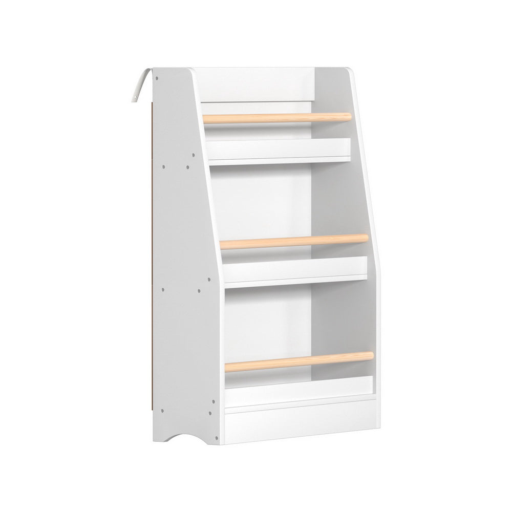 Keezi Kids Bookshelf 3 Tiers Storage Children Bookcase Organiser Display Shelf Keezi