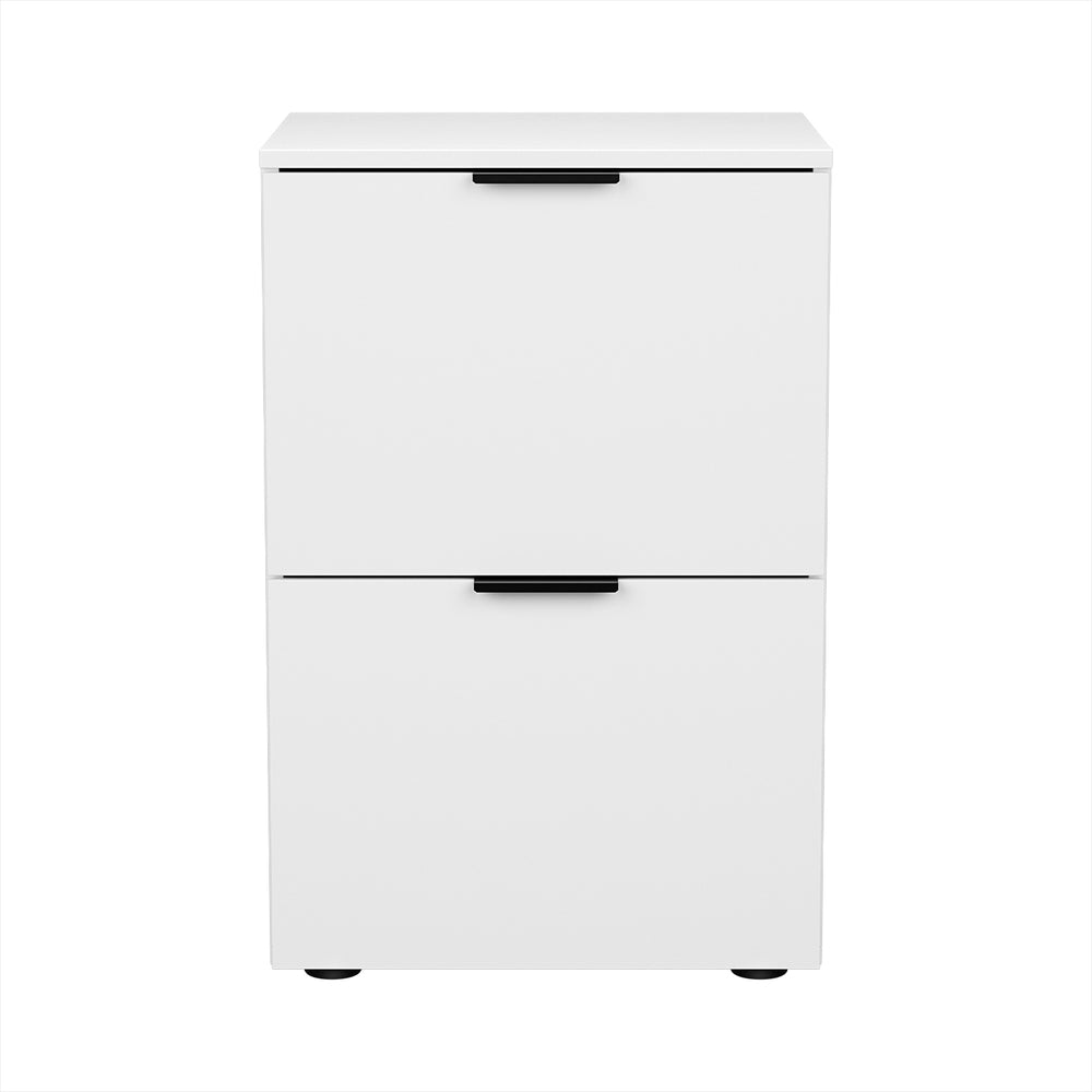 Artiss Filing Cabinet Files Storage Office Shelves File Organiser White 2 Drawer Artiss