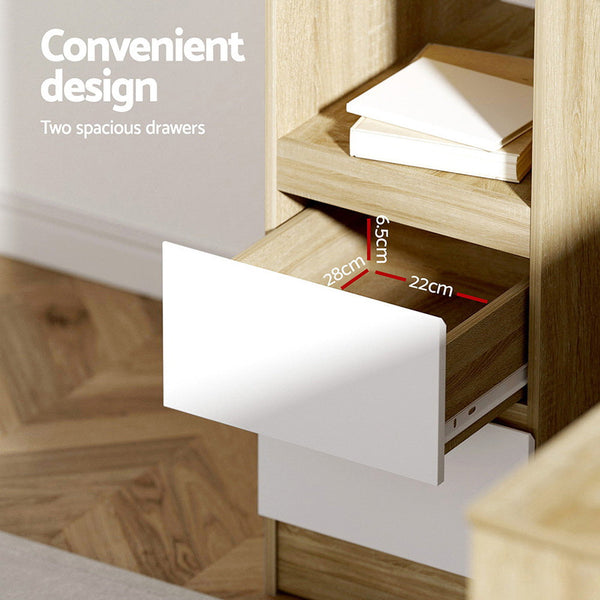 Artiss Corner Computer Desk Office Study Desks Table Drawers L-Shape Workstation Artiss