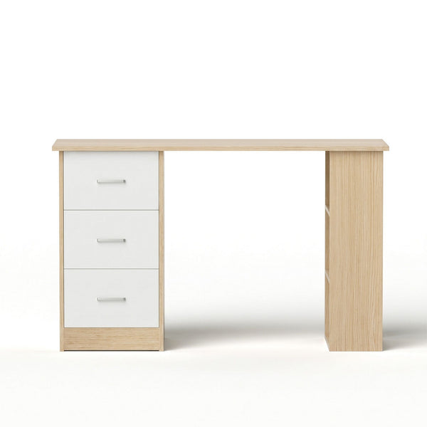 Artiss Computer Desk Drawer Shelf Oak White 120CM Awezingly