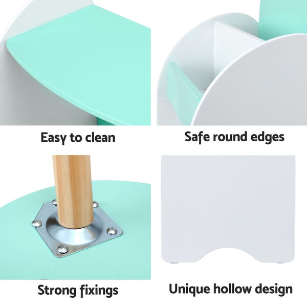 Keezi Kids Bookshelf 2 In 1 Table Chair Set Bookcase Toys Shelves Children Organiser Keezi