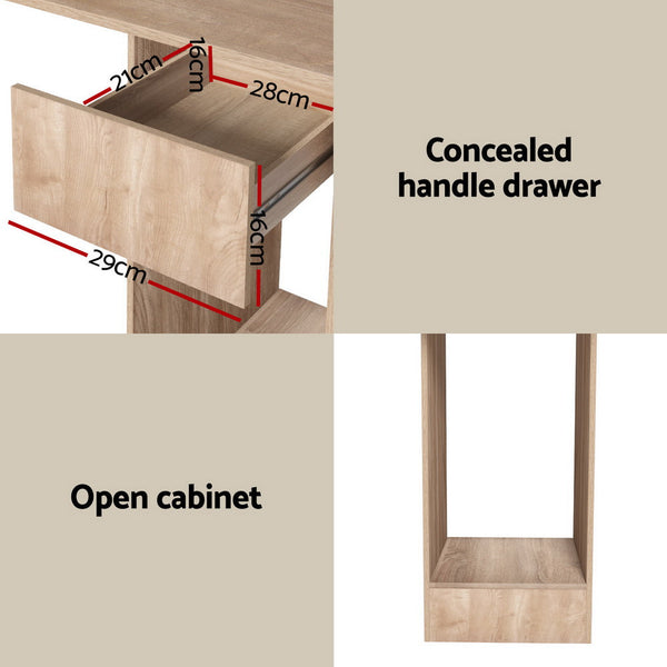 Artiss Computer Desk Bookshelf Drawer Cabinet Oak 120CM Artiss