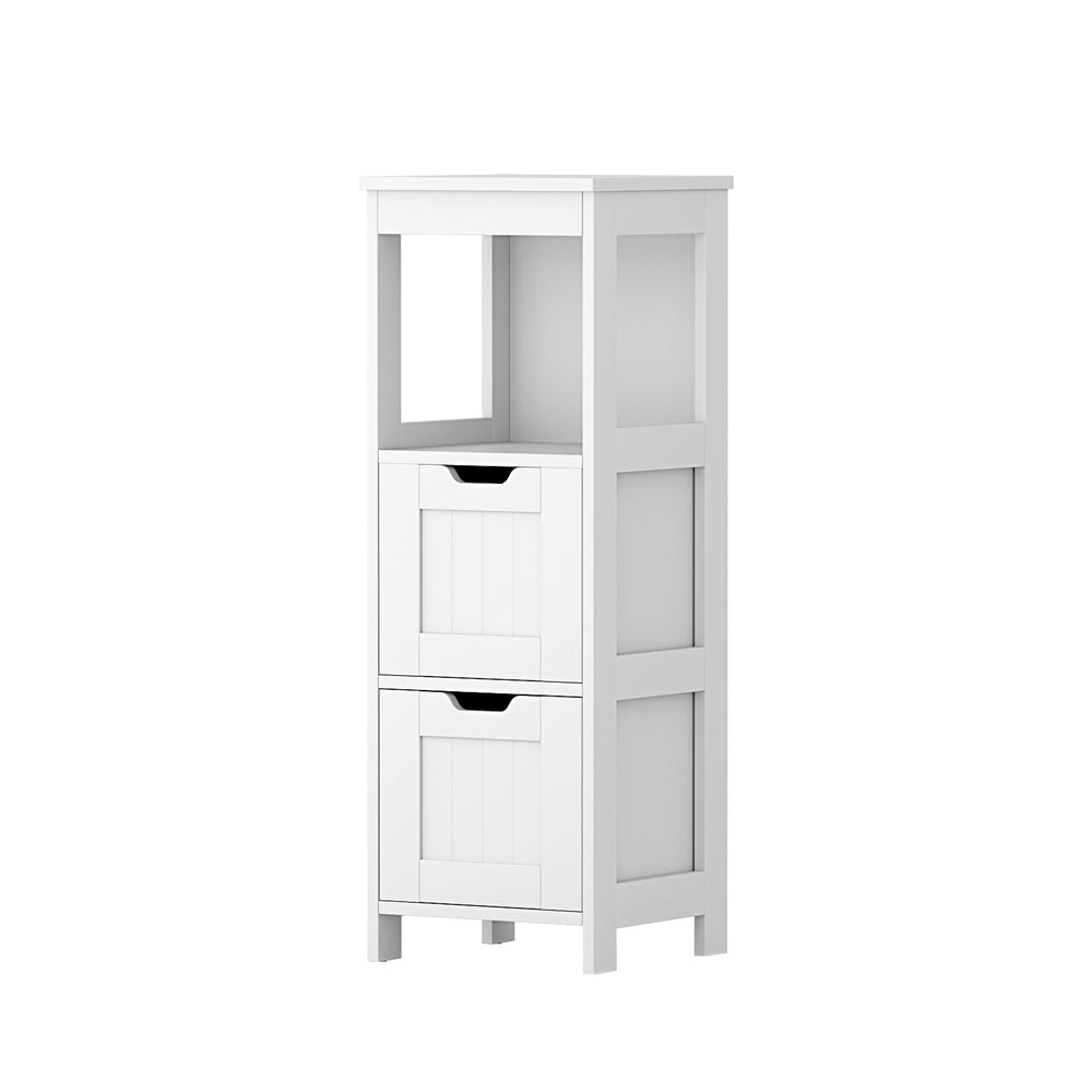 Artiss Bathroom Storage Cabinet 89cm Floor Toilet Drawer Bedroom Organizer Standing White Artiss