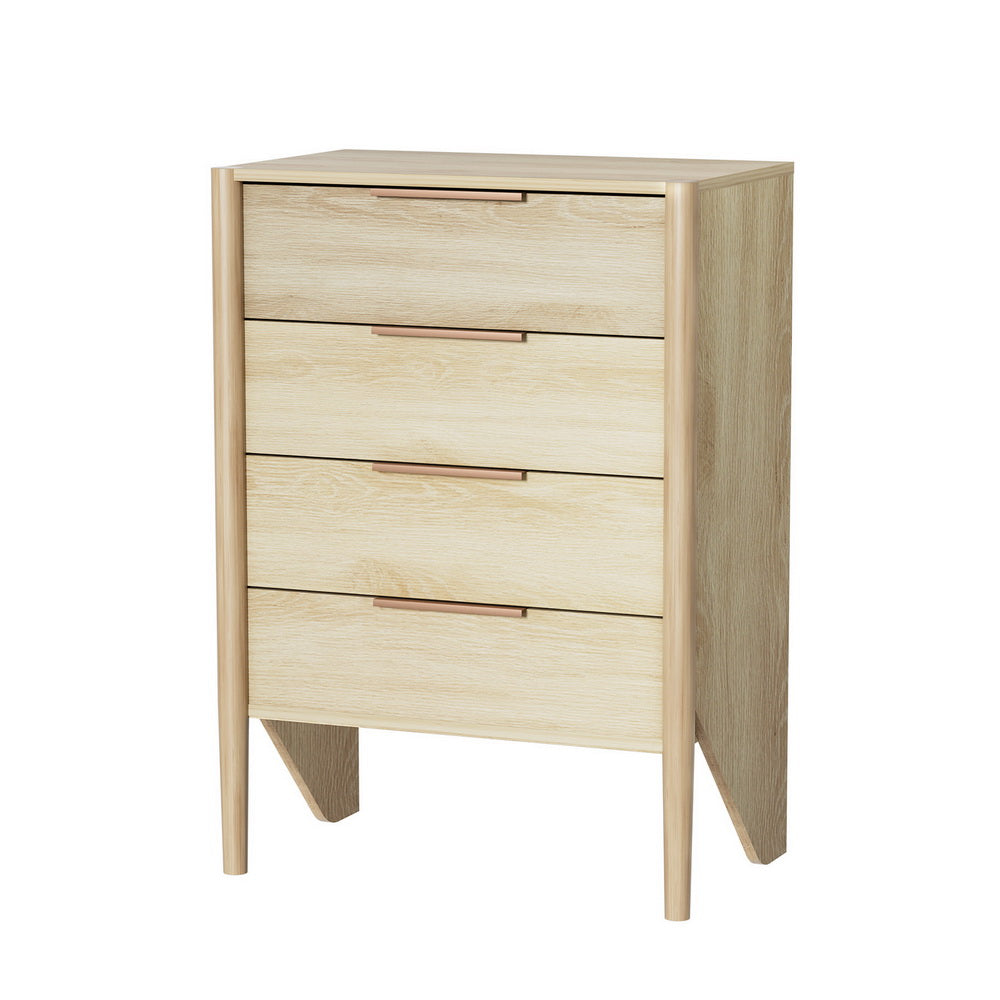 Artiss 4 Chest of Drawers - INEZ Oak Artiss