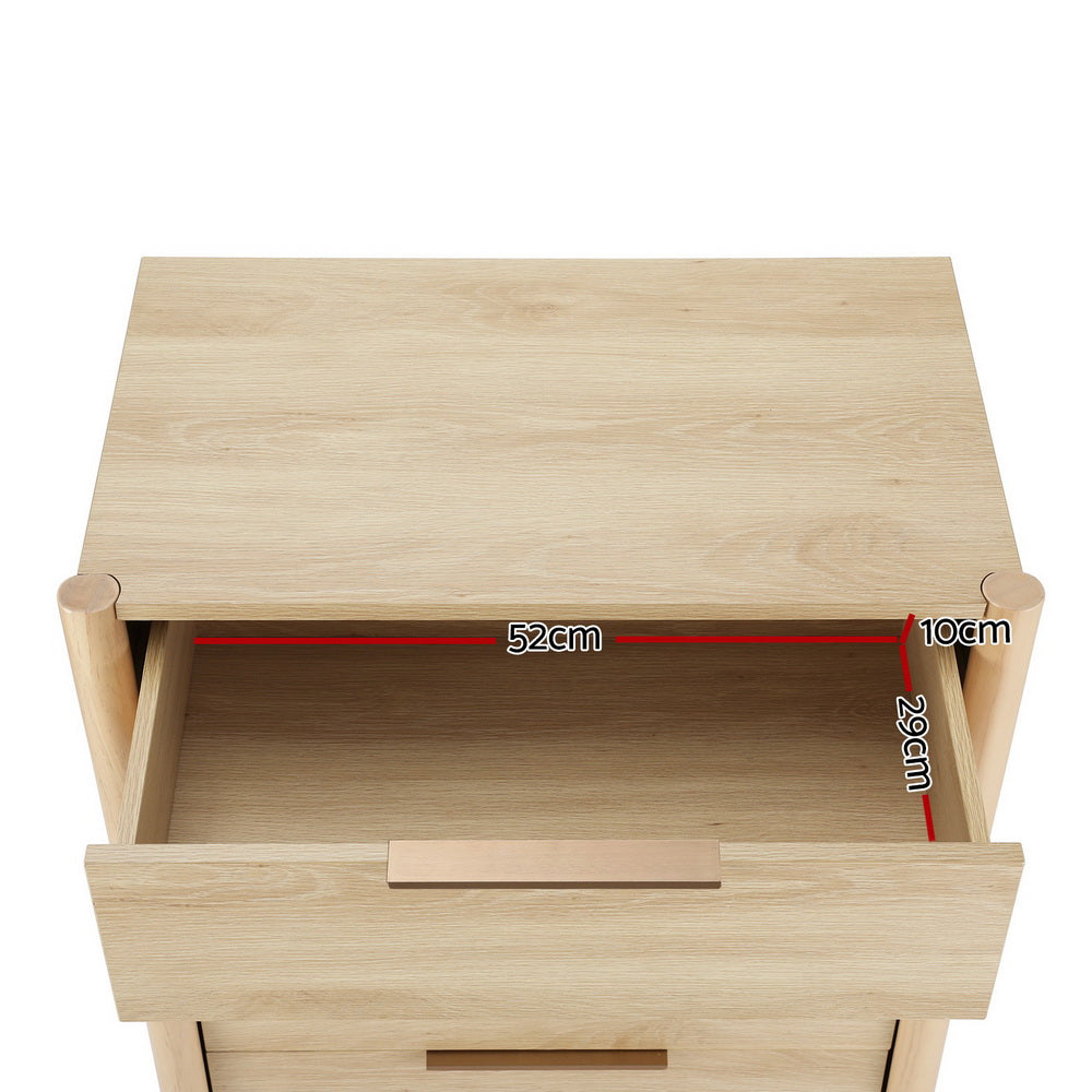 Artiss 4 Chest of Drawers - INEZ Oak Artiss
