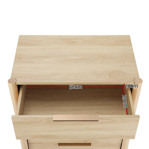 Artiss 4 Chest of Drawers - INEZ Oak Artiss
