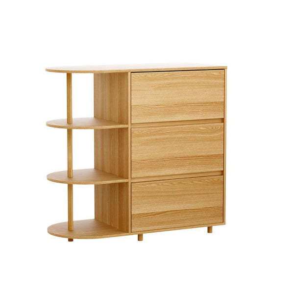 Artiss Chest of 3 Drawers Storage Cabinet 3 Shelves Pine Artiss