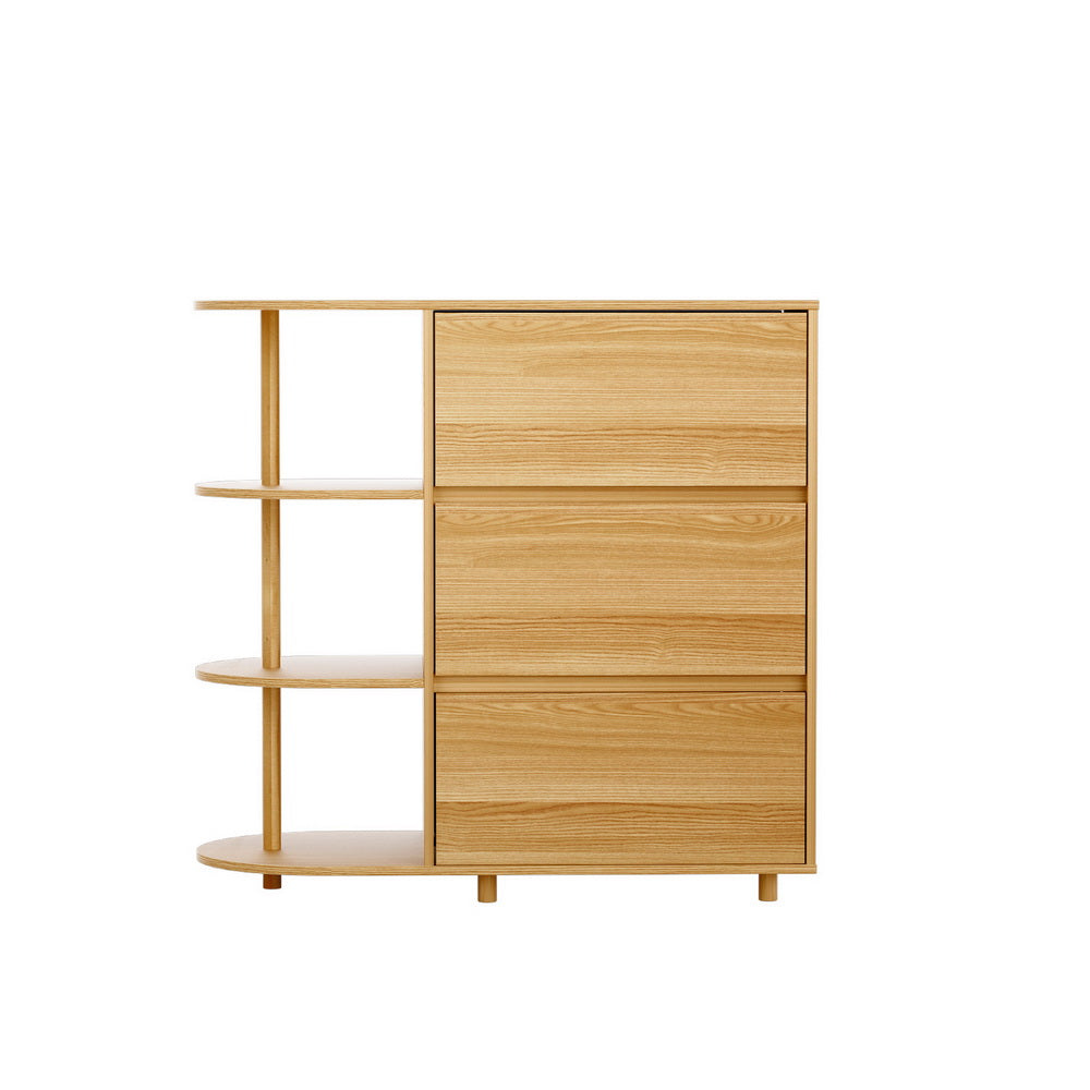Artiss Chest of 3 Drawers Storage Cabinet 3 Shelves Pine Artiss