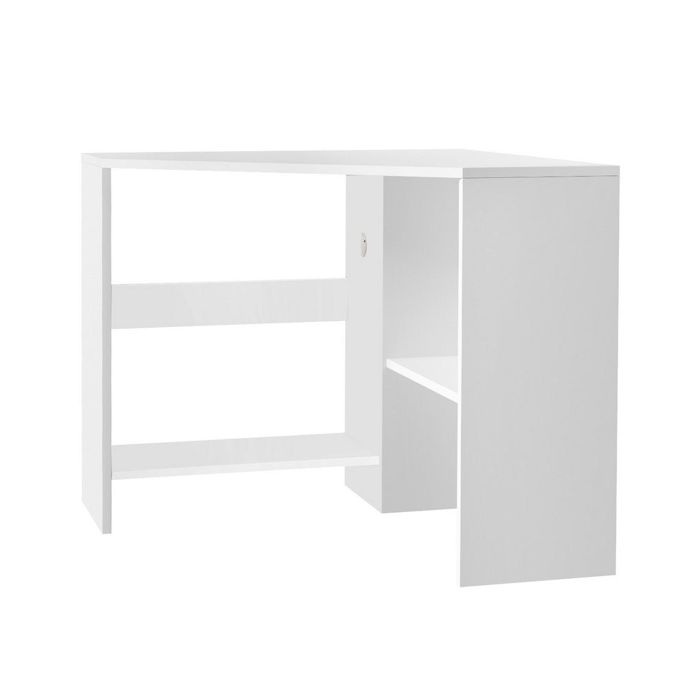 Artiss Corner Computer Desk Shelves CPU Stand L-shape Home Office Workstation Desks Awezingly