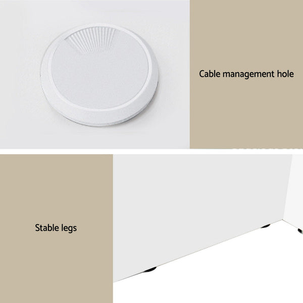 Artiss Corner Computer Desk Shelves CPU Stand L-shape Home Office Workstation Desks Awezingly