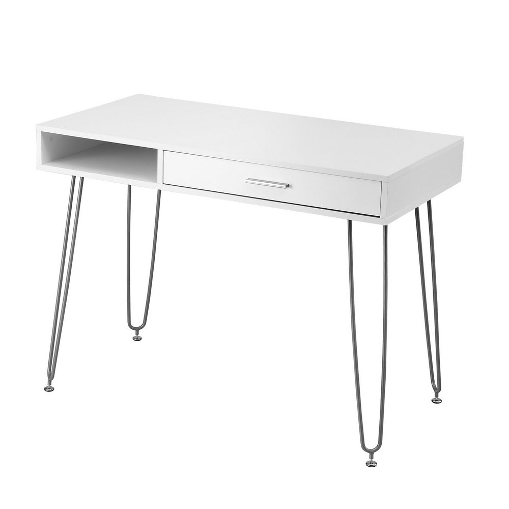 Artiss Computer Desk Drawer Cabinet Home Office Desks Workstation 100cm White Awezingly