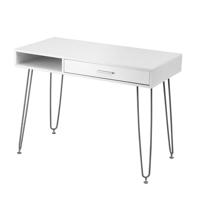 Artiss Computer Desk Drawer Cabinet Home Office Desks Workstation 100cm White